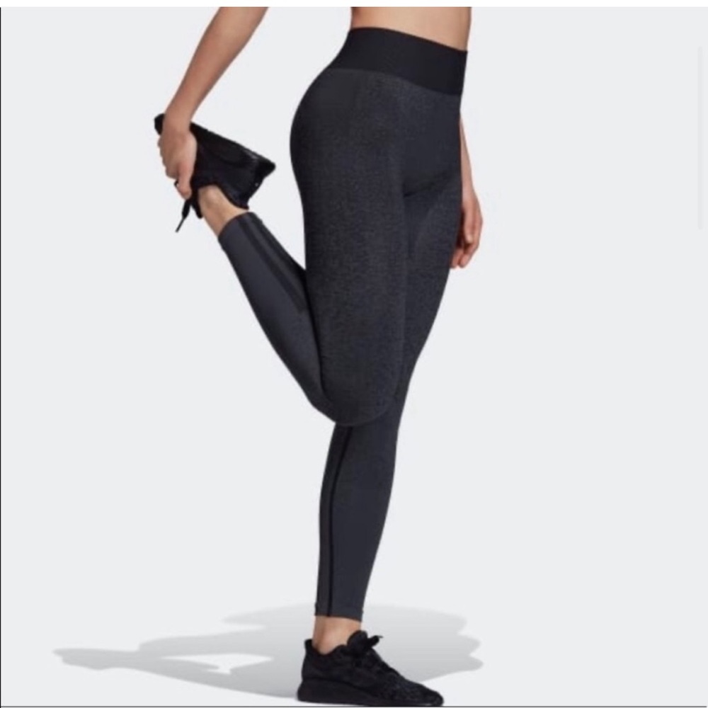 Adidas Primeknit Black Grey Leggings